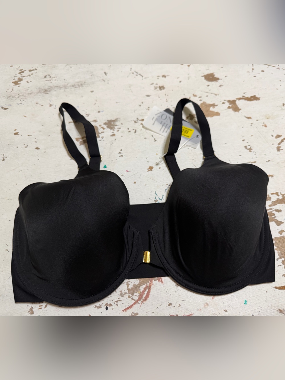 Natori front closure black molded cup extra support 34ddd new with tags seamless